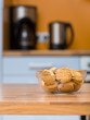 Transparent bowl with cookies