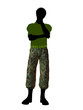 African American Soldier Illustration Silhouette