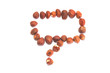 Text balloon made from hazelnuts