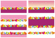 Collection of banners with color hearts. Collection of banners with color hearts.