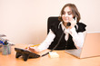 Businesswoman talking on phone