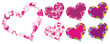 Valentine frames with hearts. Valentine frames with hearts.