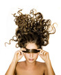 blind curly girl