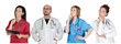 Medical team with pensive gesture