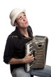 Young male with accordion