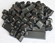 Stack of  black computer keyboard keys
