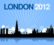 london 2012 future skyline vector background