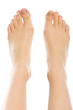Female Feet Isoalted On White