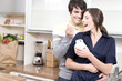 Foto: pärchen isst joghurt pärchen isst joghurt