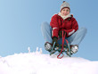 Girl on sled