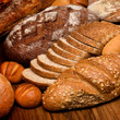 assortment of baked bread