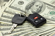 dollar bills cash and car keys
