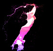 throwing colourful  paint