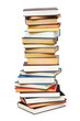 Stack of books isolated on the white