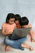 Kids using laptop