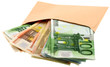 enveloppe billets fond blanc