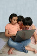 Kids using laptop