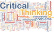 Critical thinking background concept