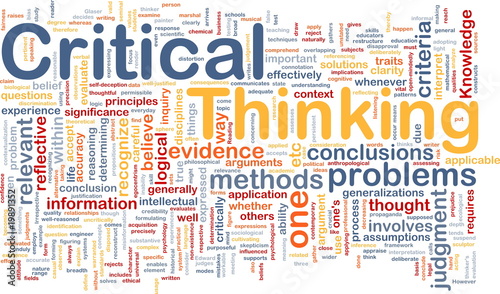 Illustration: Critical thinking background concept Critical thinking background concept