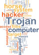 Computer trojan background concept