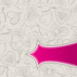 grunge wooden grey background with hand draw  hearts