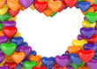 Heart balloons background (love, valentine day series) Heart balloons background (love, valentine day series)