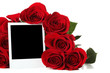 Bouquet of roses with empty photo Bouquet of roses with empty photo