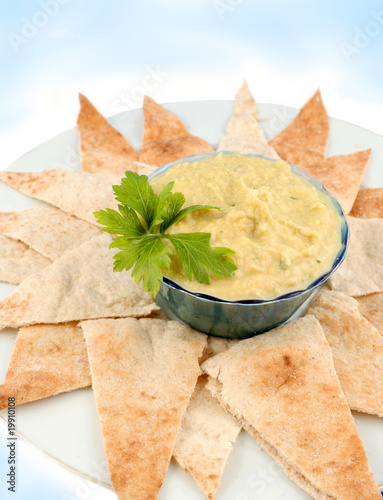 Photo: hummus and pita hummus and pita