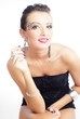 elegant smiling beautiful woman