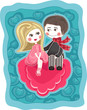 uella and puer sitting on heart shaped cloud