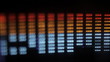 close-up of a hifi graphic equalizer