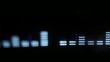 close-up of a hifi graphic equalizer