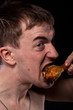 Photo: Eating chicken Eating chicken
