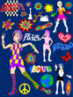 Disco girls dancing
