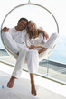 Photo: Young couple in a designer house Young couple in a designer house
