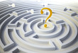 Question mark inside a maze