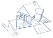 House with Floorplan outline House with Floorplan outline