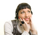 woman with headphones