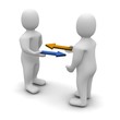 Exchange or trade conceptual illustration