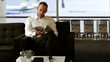 Businessman at airportlounge