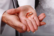 Wedding rings on hands