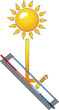panneau solaire et soleil