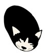 Sleeping stone cat