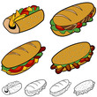 Cartoon Sandwich Set Cartoon Sandwich Set