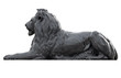 Metal sculpture of a lion in Trafalgar Square isolated on white Metal sculpture of a lion in Trafalgar Square isolated on white