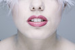 Woman’s face with long eyelashes