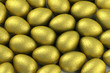 many easter eggs in gold foil