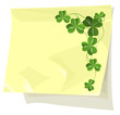 Shamrock on sticky paper
