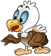 Little Bald Eagle - colored cartoon illustration Little Bald Eagle - colored cartoon illustration