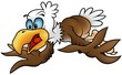 Laying Bald Eagle - colored cartoon illustration Laying Bald Eagle - colored cartoon illustration